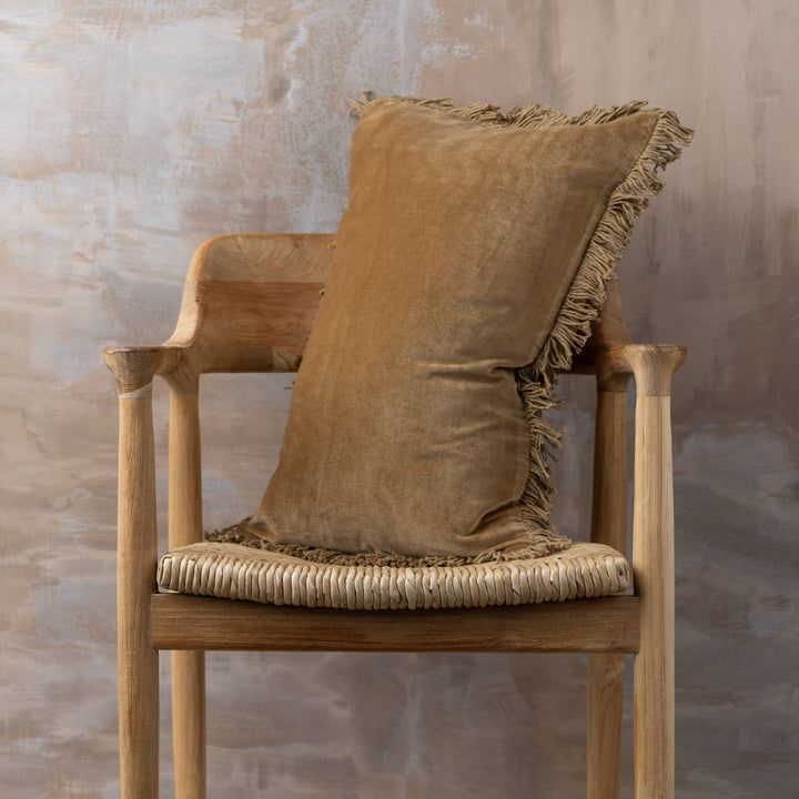 Velvet Lumbar Pillow | Nutmeg - Trouvaille Imports