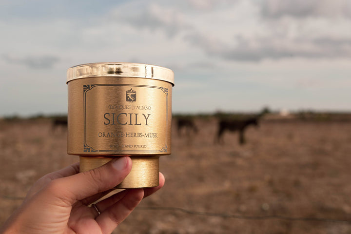 Sicily Luxury Scented Candle – Citrus & Mediterranean Herbs - Trouvaille Imports