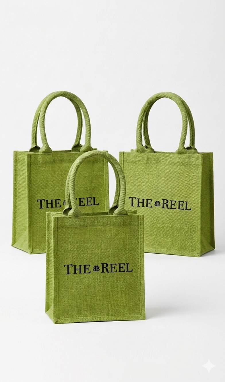 Customizable Quality Burlap Tote Bag - H 11" x W 9" x D 4" - Trouvaille Imports