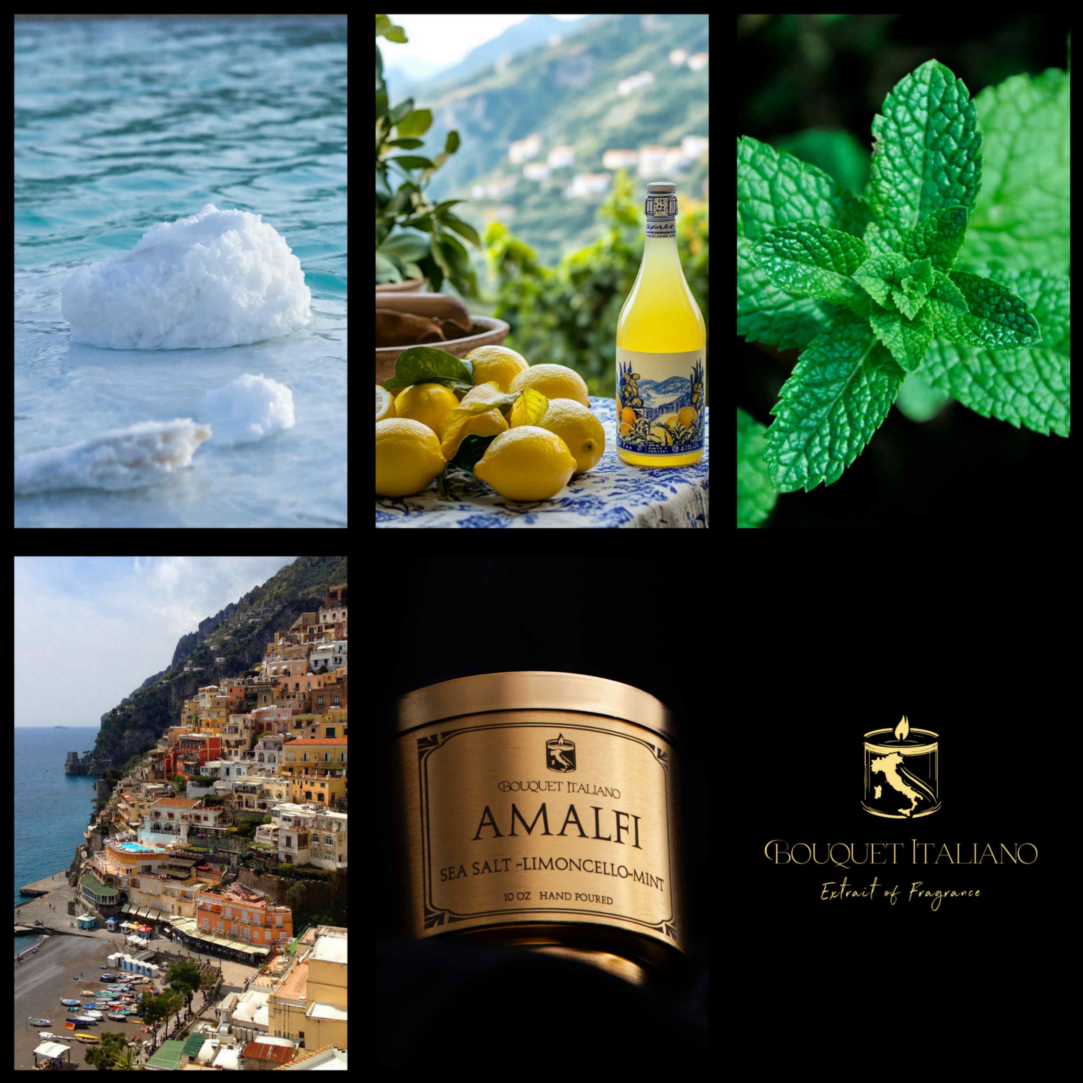 Amalfi Luxury Scented Candle – Italian Coastal Inspired - Trouvaille Imports