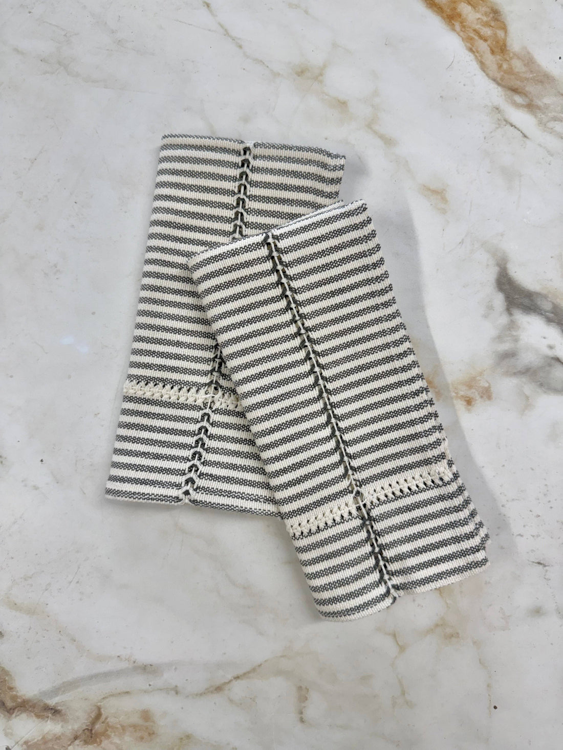 Hand-stitched Napkin, Striped S/2 - Trouvaille Imports