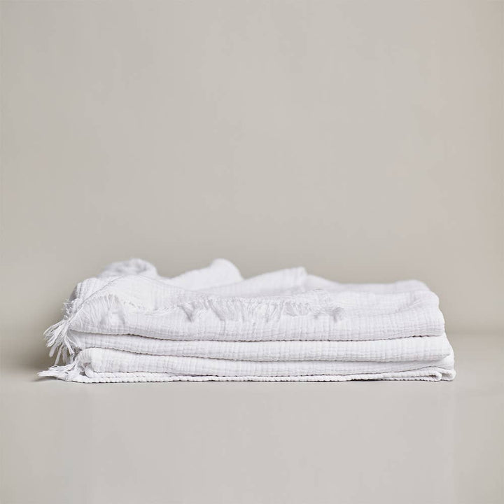 Enes Throw | White - Trouvaille Imports