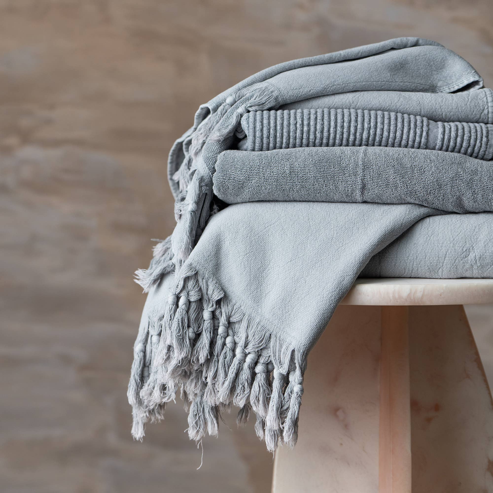 Vintage Wash Towel Collection | Pale Grey - Trouvaille Imports