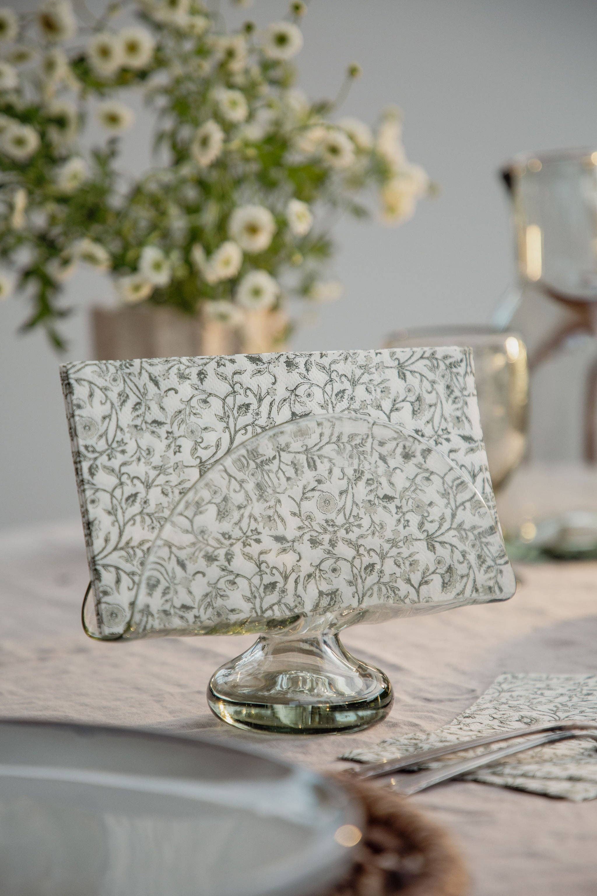 Handblown Napkin Holder - Trouvaille Imports