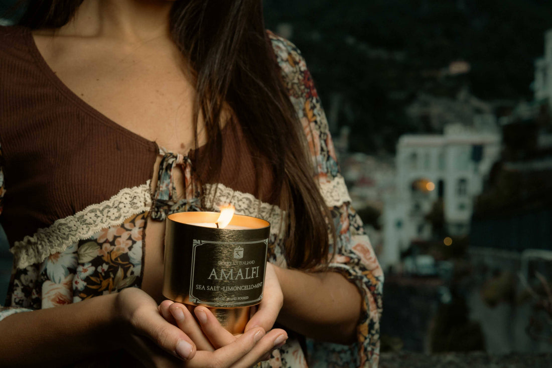 Amalfi Luxury Scented Candle – Italian Coastal Inspired - Trouvaille Imports