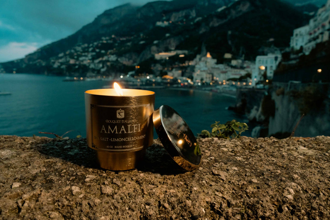 Amalfi Luxury Scented Candle – Italian Coastal Inspired - Trouvaille Imports