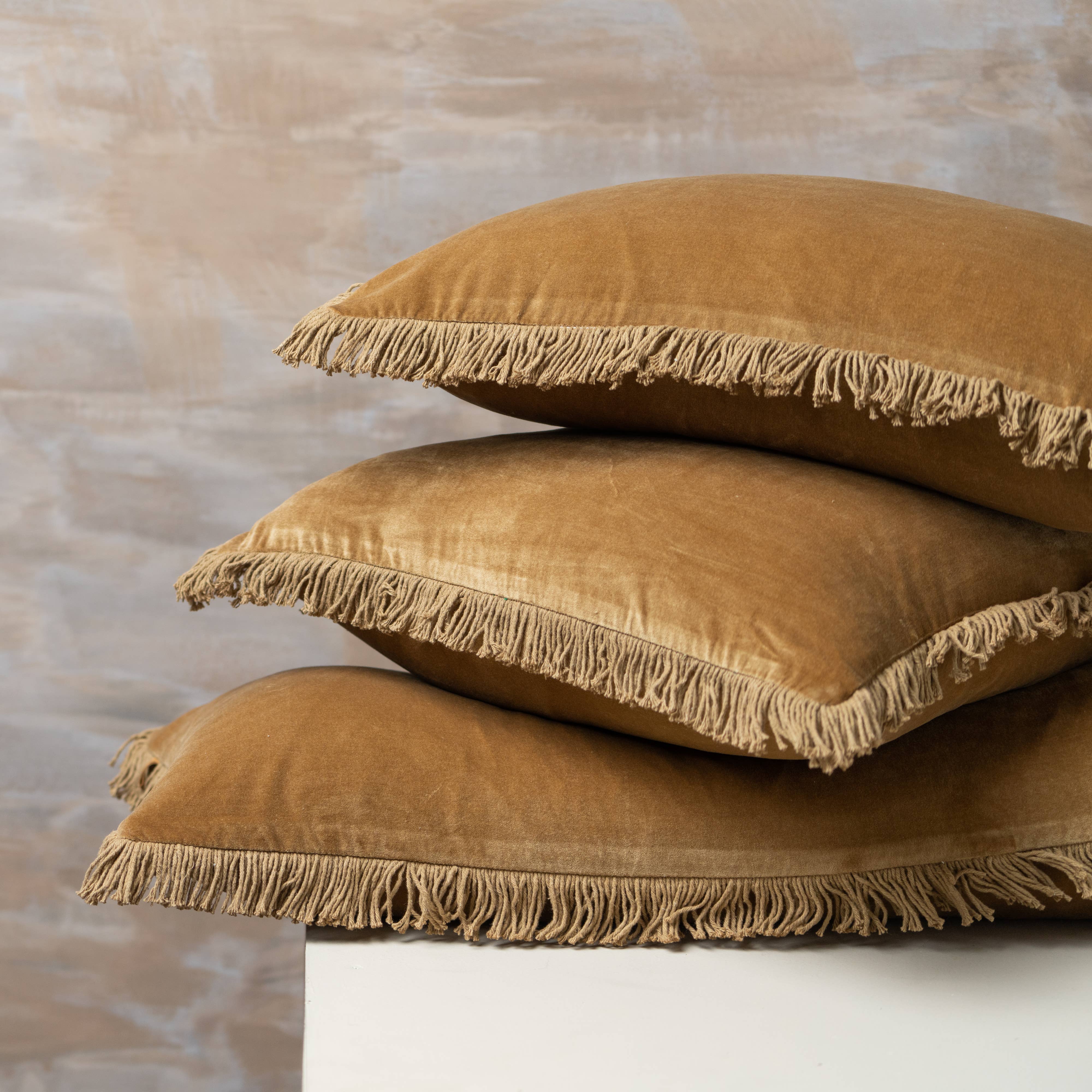 Velvet Lumbar Pillow | Nutmeg - Trouvaille Imports