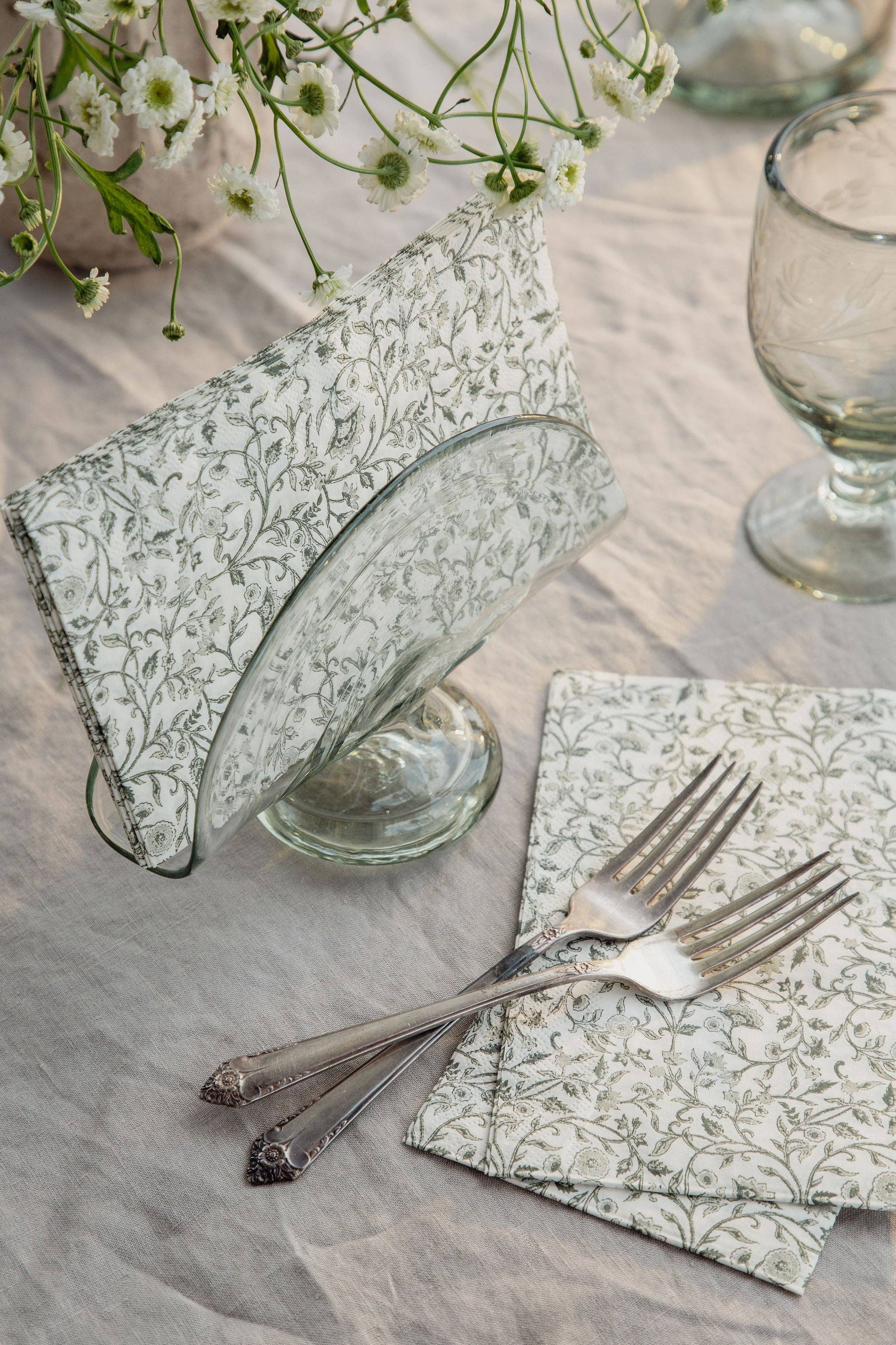 Handblown Napkin Holder - Trouvaille Imports