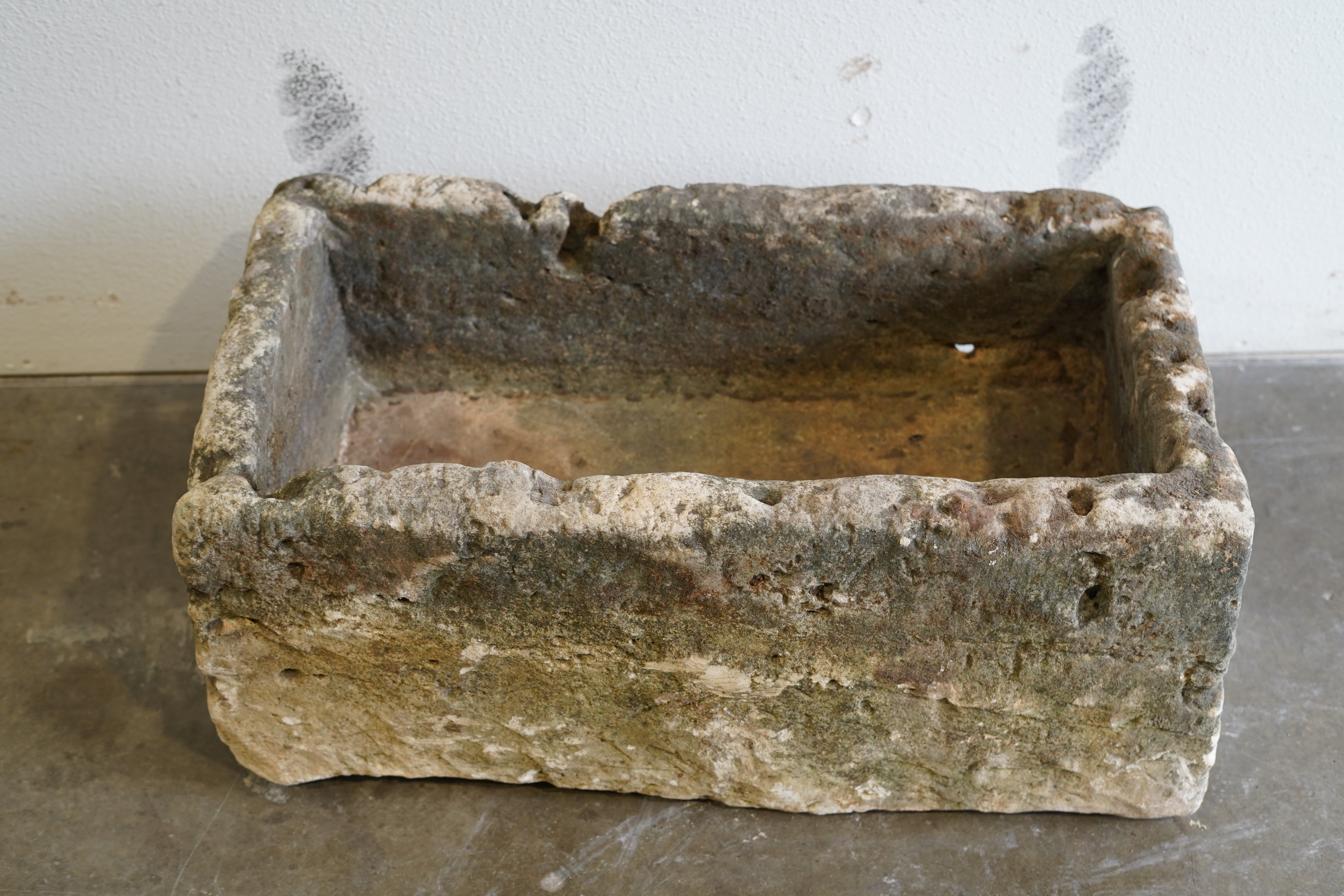 Top View of Antique Limestone Trough

Hand-Carved, Authentic Limestone

Dimensions: 29" L x 16" W x 13" H