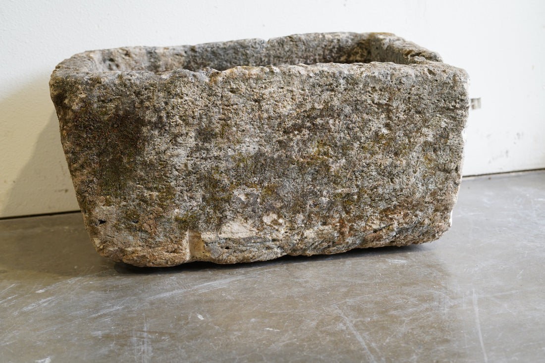 Antique Limestone Trough - Rectangle - Trouvaille Imports