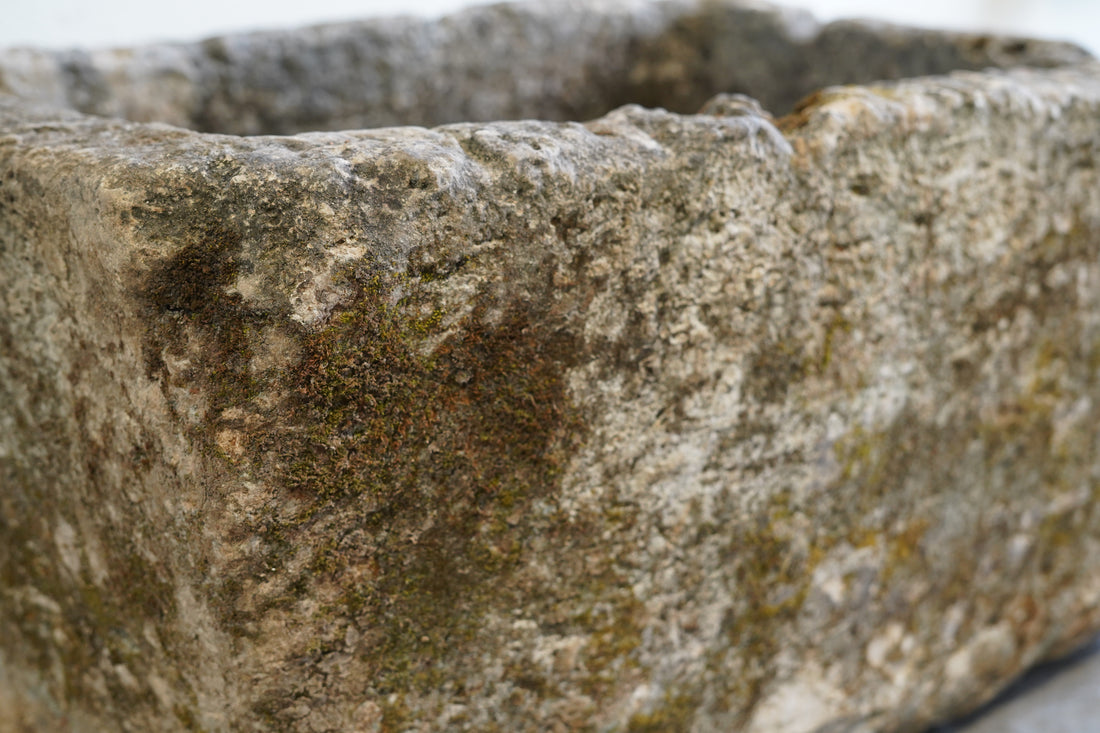 Antique Limestone Trough - Rectangle - Trouvaille Imports
