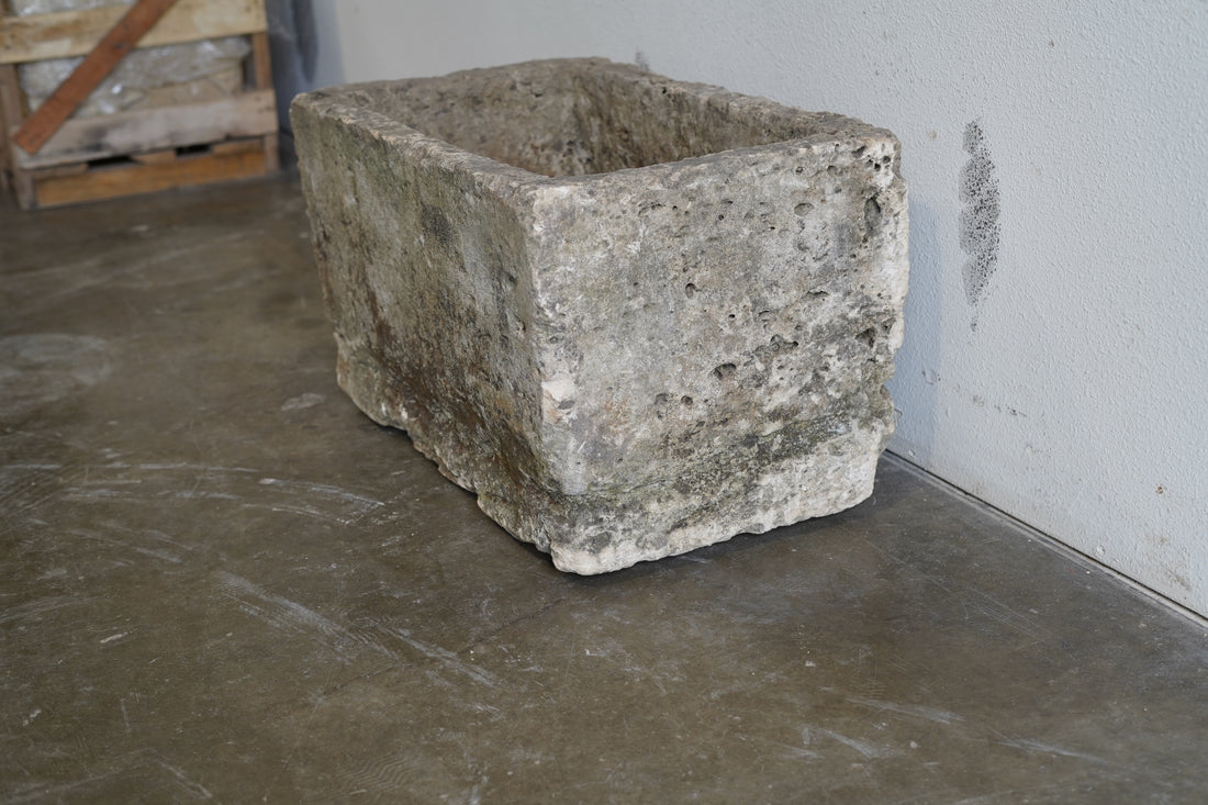 antique limestone trough. Historically used for animal feed