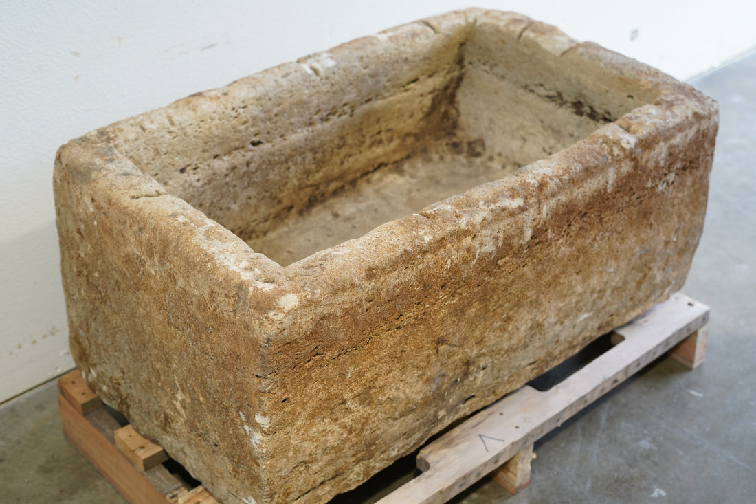 Antique Limestone Trough

Can be converted to fountain or fire pit.

Dimensions: 36" L x 22" W x 16" H