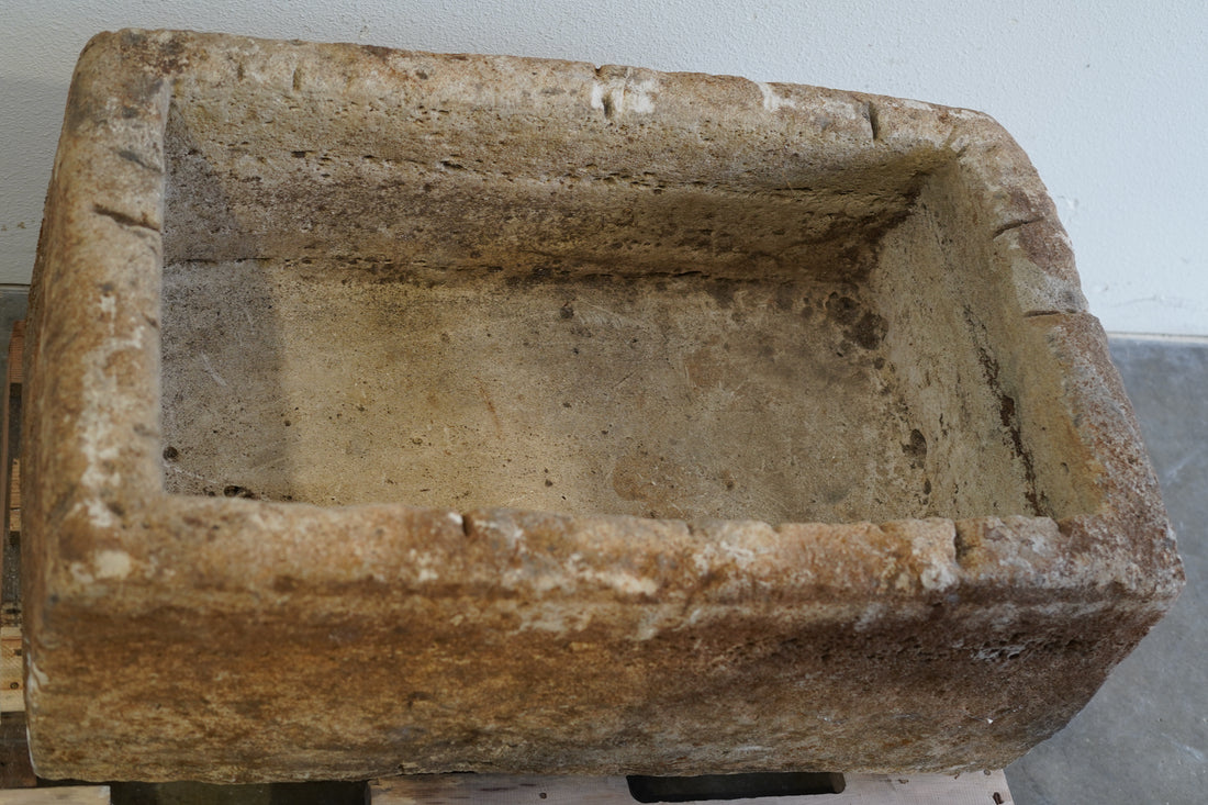 Antique Limestone Trough

Can be converted to fountain or fire pit.

Dimensions: 36" L x 22" W x 16" H