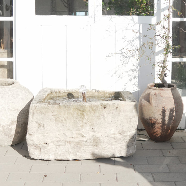 Antique Limestone Fountain - Trouvaille Imports
