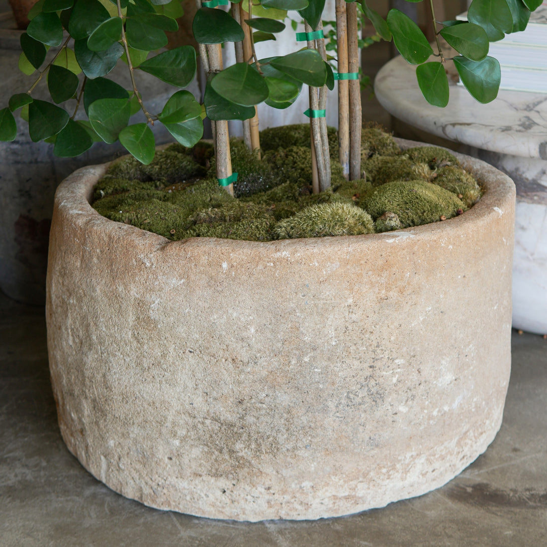 Antique Limestone Planter - Trouvaille Imports