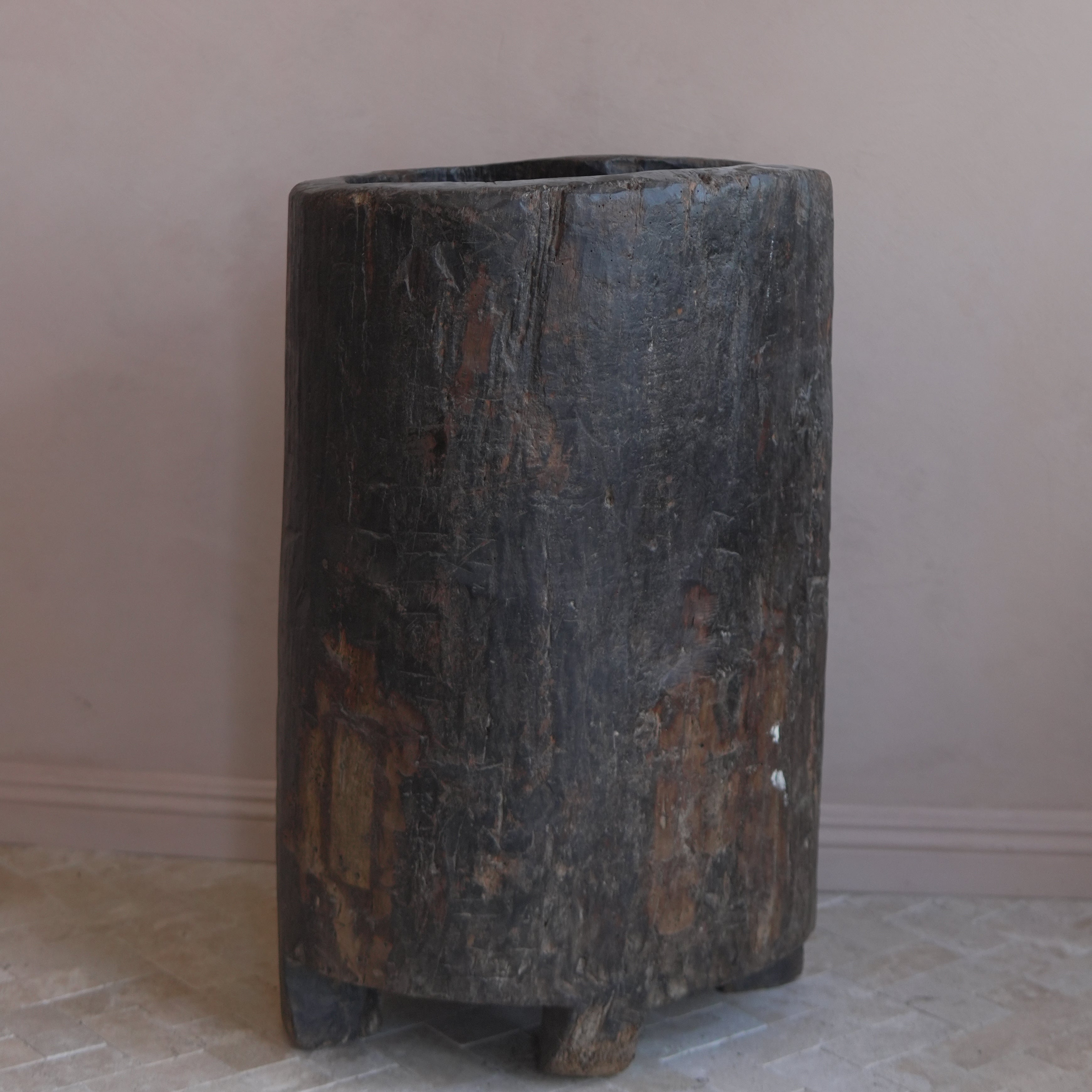 Antique Nagaland Wood Planter