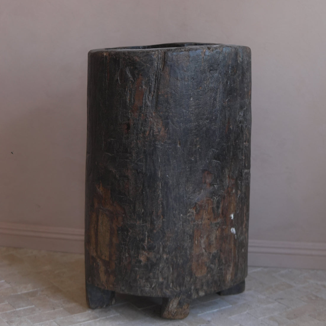 Antique Nagaland Wood Planter