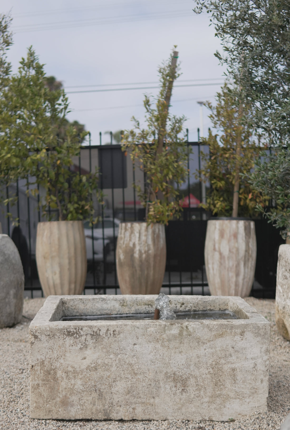 Antique Limestone Rectangular Fountain