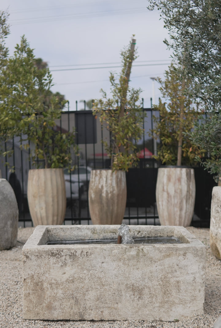 Antique Limestone Rectangular Fountain