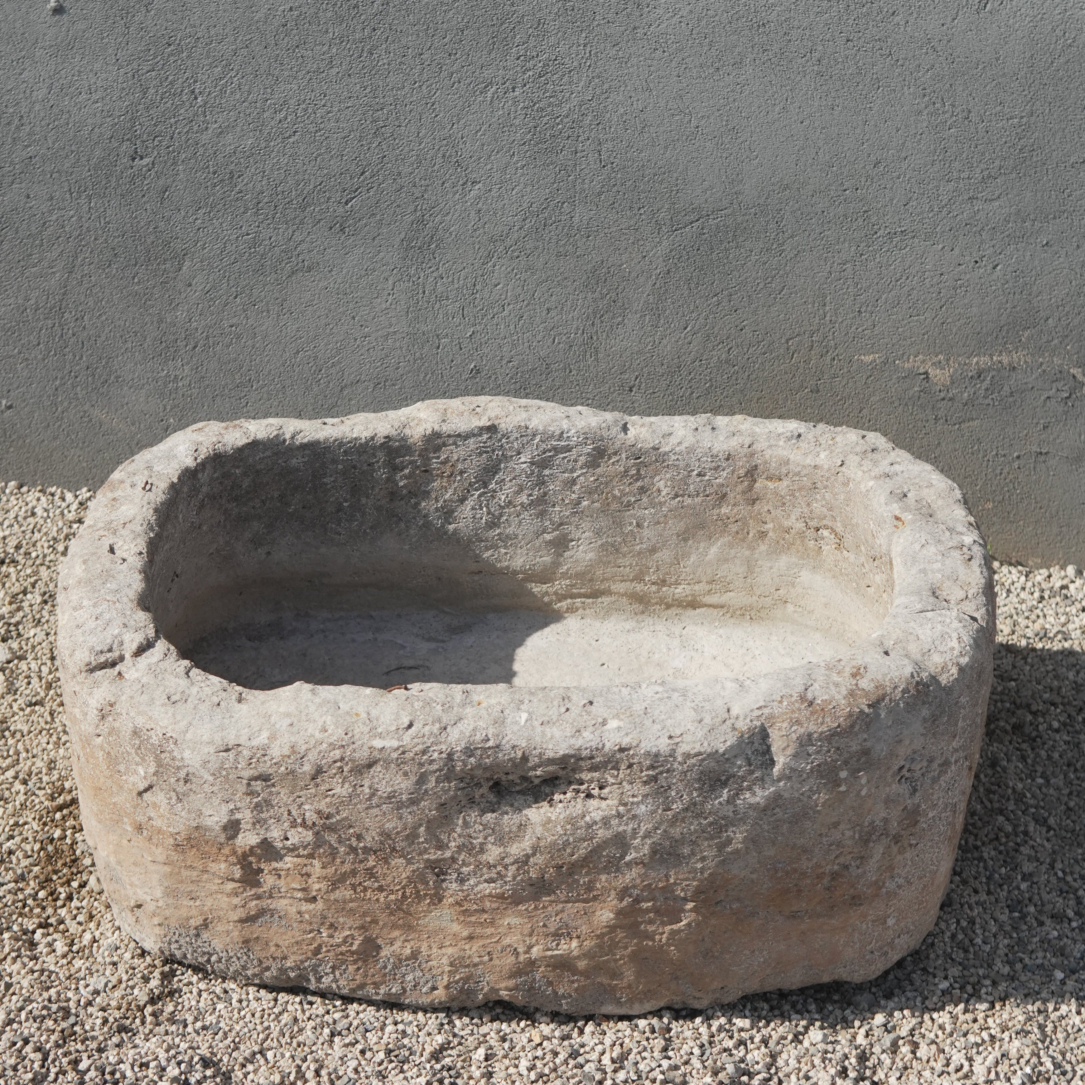 Vintage Limestone Trough (33 × 28 × 14 in)
