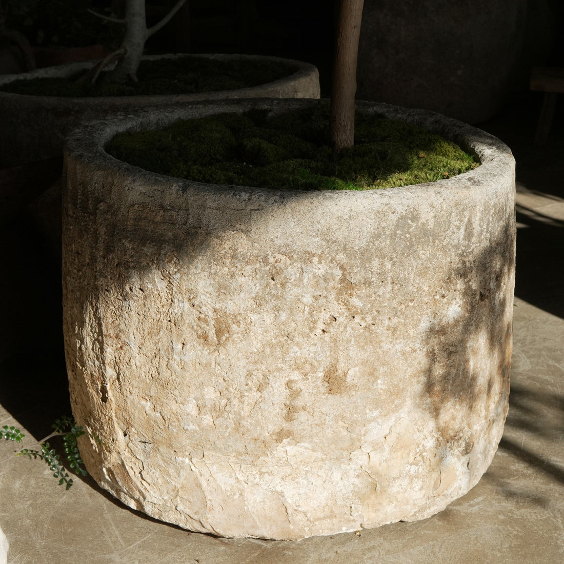 Antique Limestone Planter - Trouvaille Imports