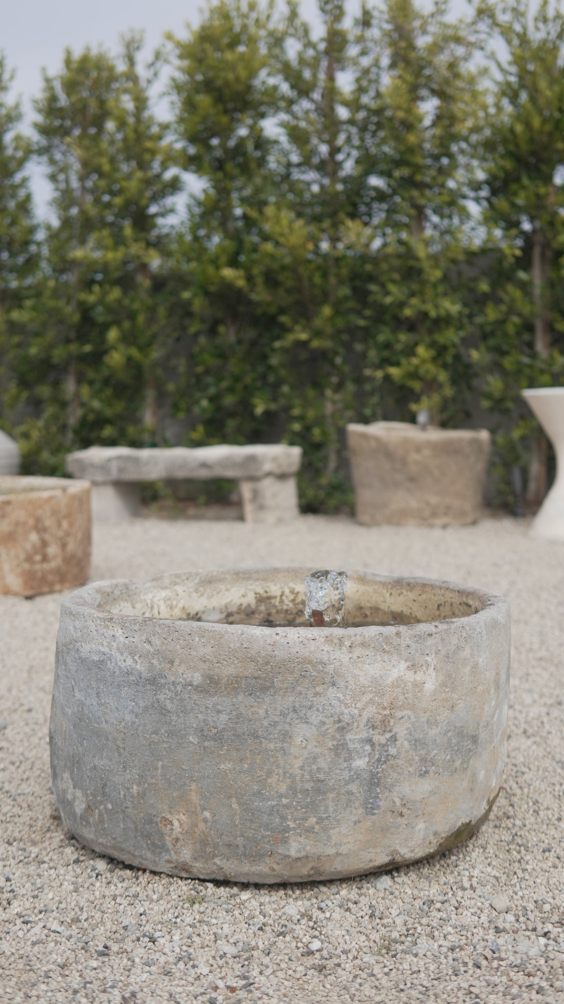 Vintage Limestone Fountain
