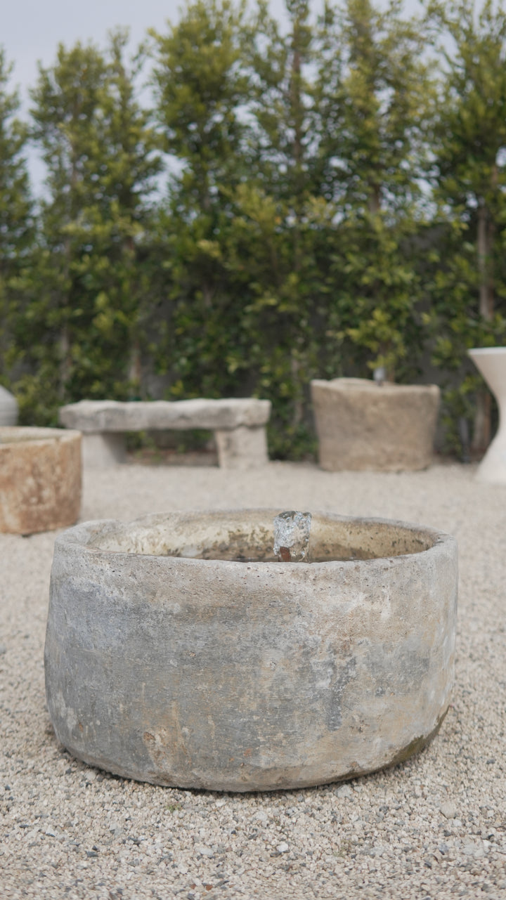 Vintage Limestone Fountain