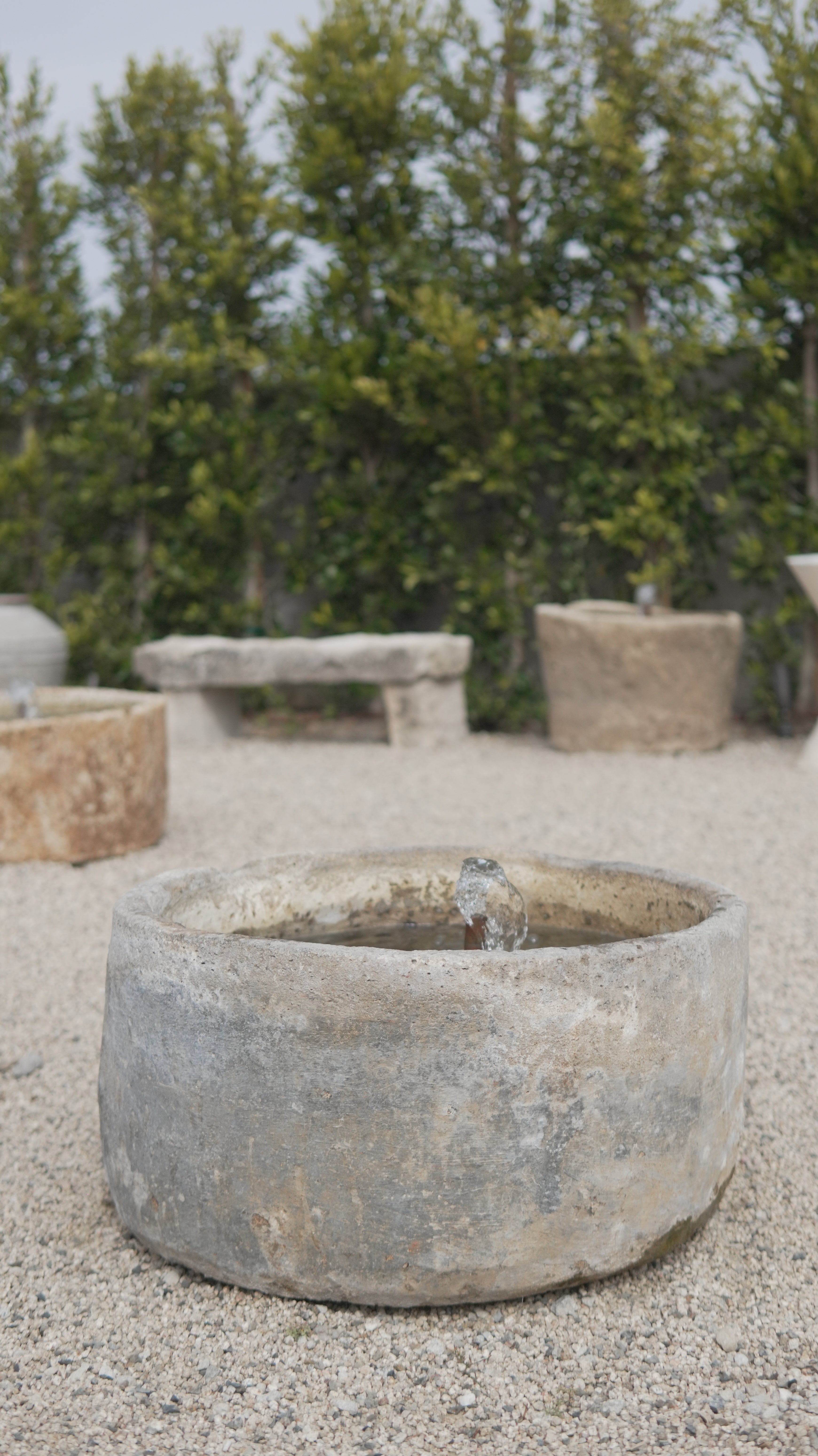 Vintage Limestone Fountain
