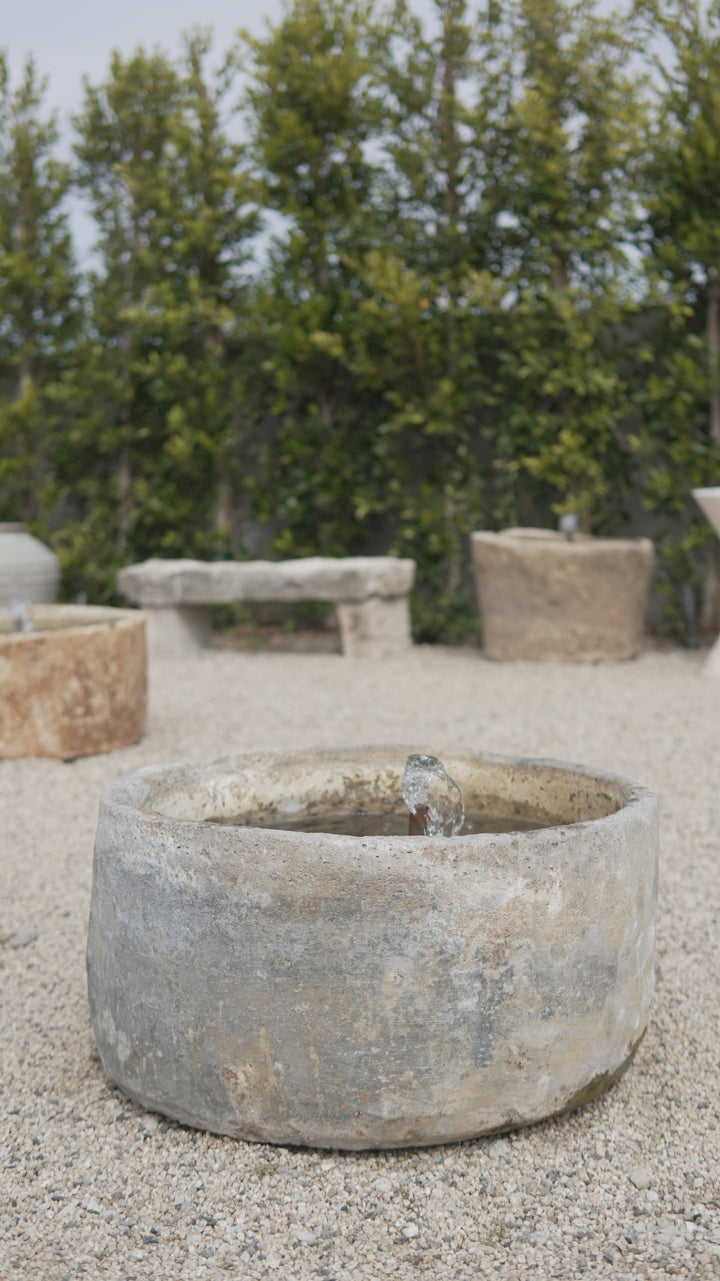 Vintage Limestone Fountain