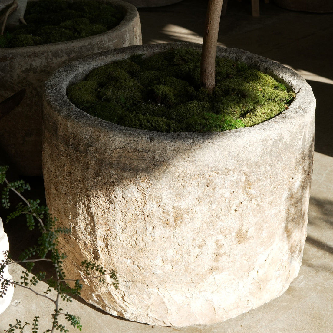 Antique Limestone Planter - Trouvaille Imports
