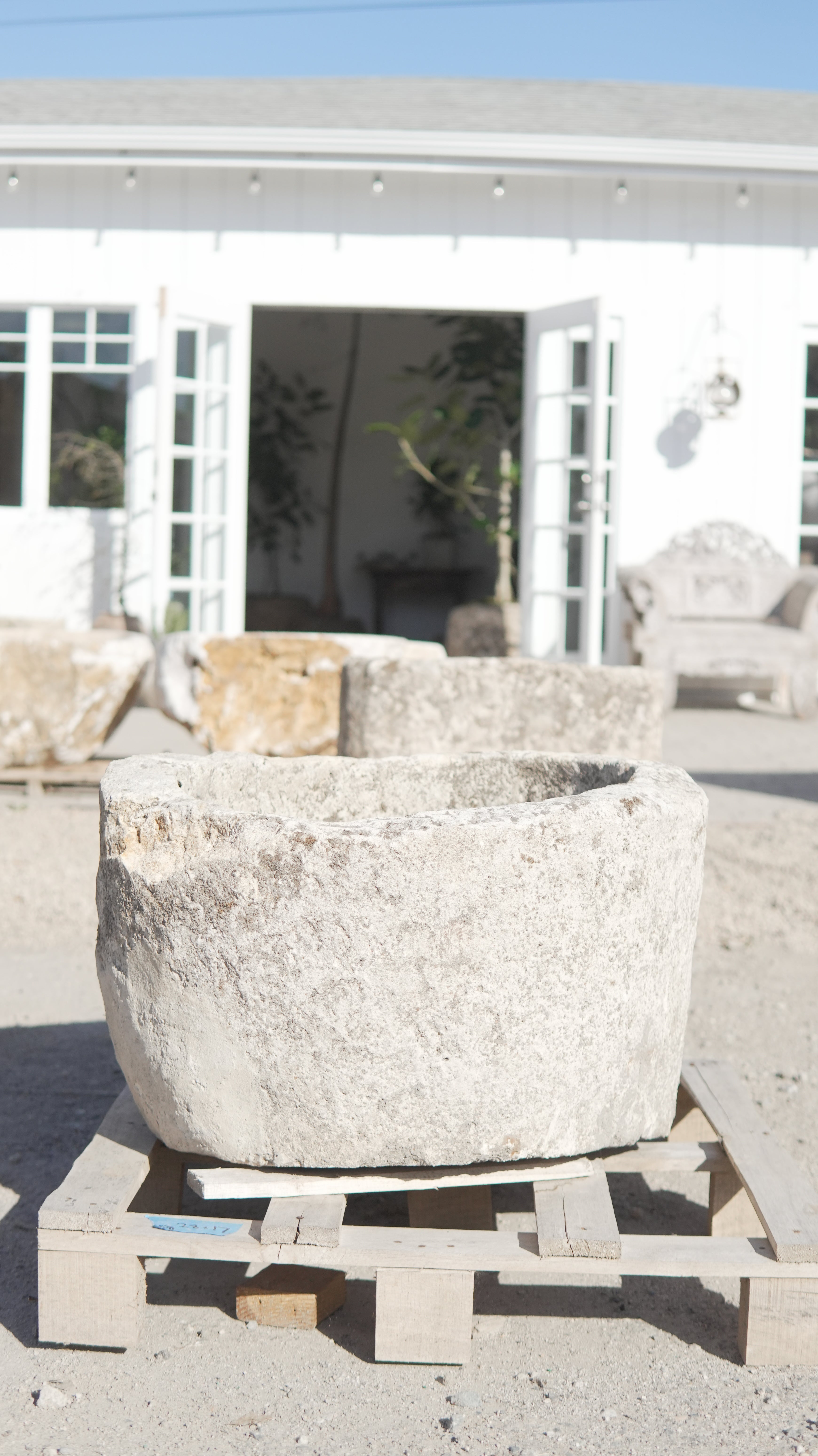 Antique Limestone Trough - Trouvaille Imports