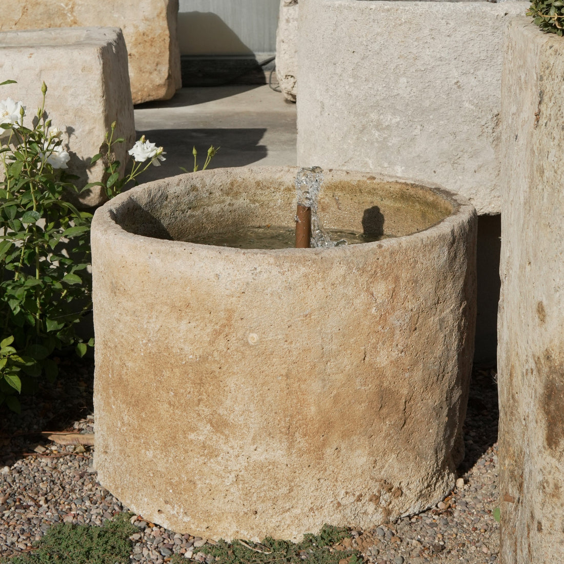 Antique Limestone Fountain - Trouvaille Imports