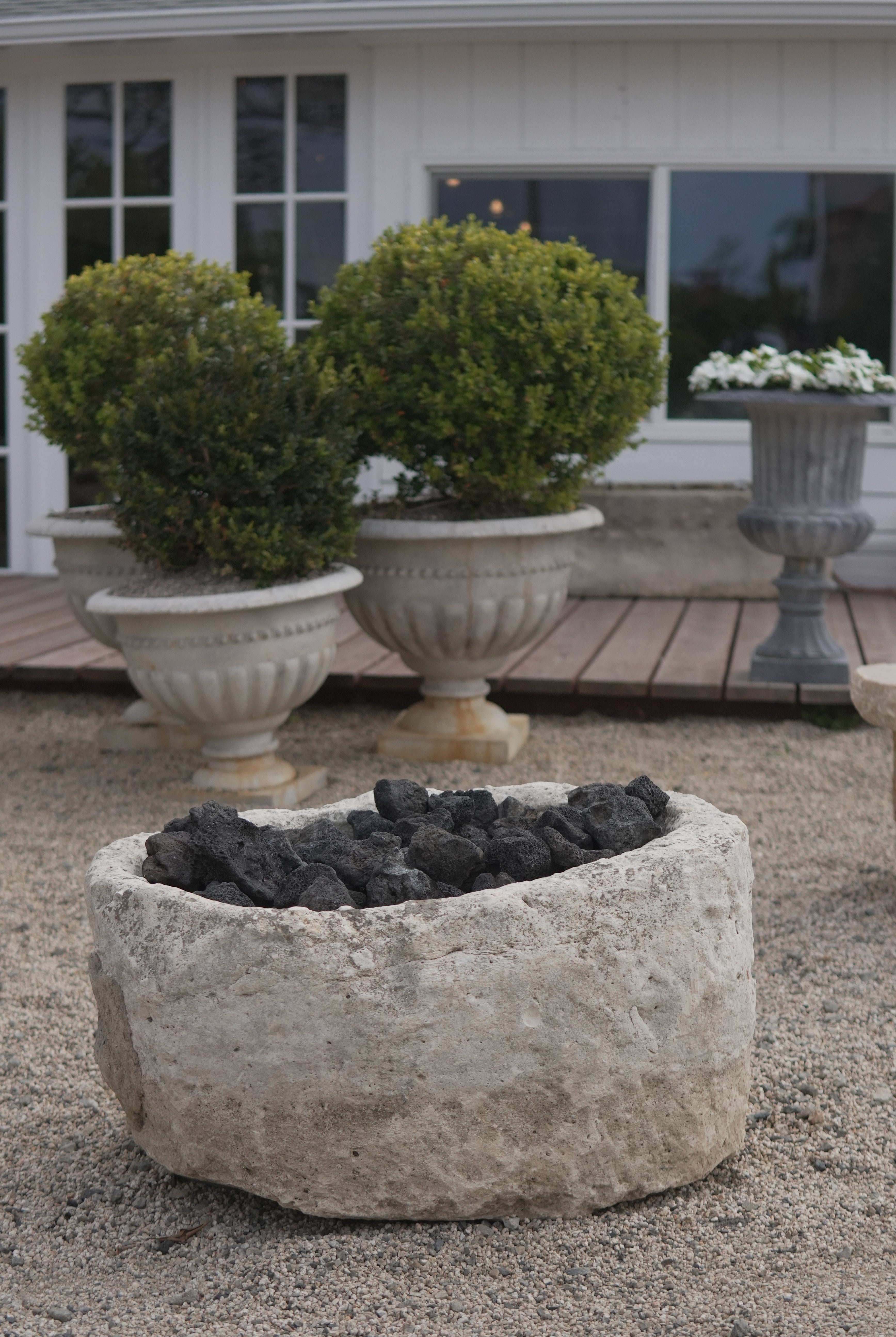 Vintage Limestone Firepit (31 × 23 × 18 in)