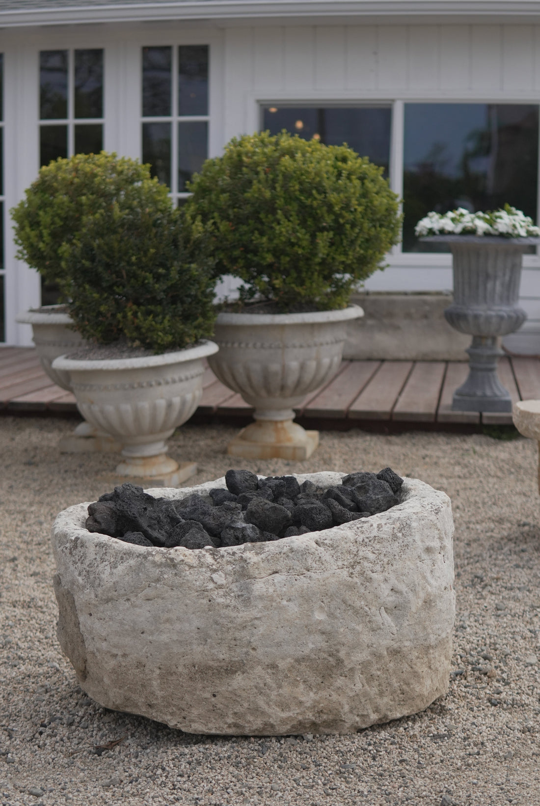 Vintage Limestone Firepit (31 × 23 × 18 in)