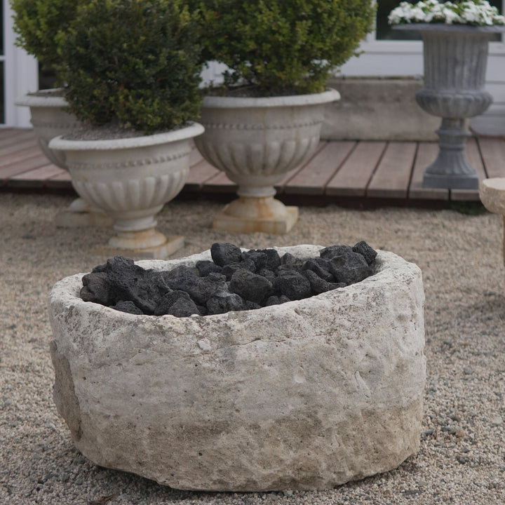 Vintage Limestone Firepit (31 × 23 × 18 in)