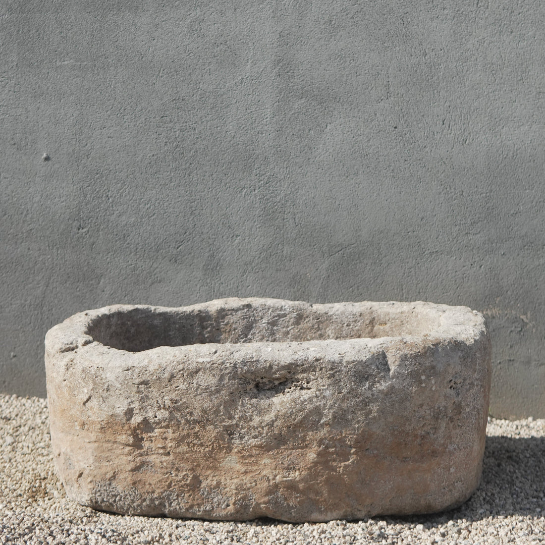 Vintage Limestone Trough (33 × 28 × 14 in)