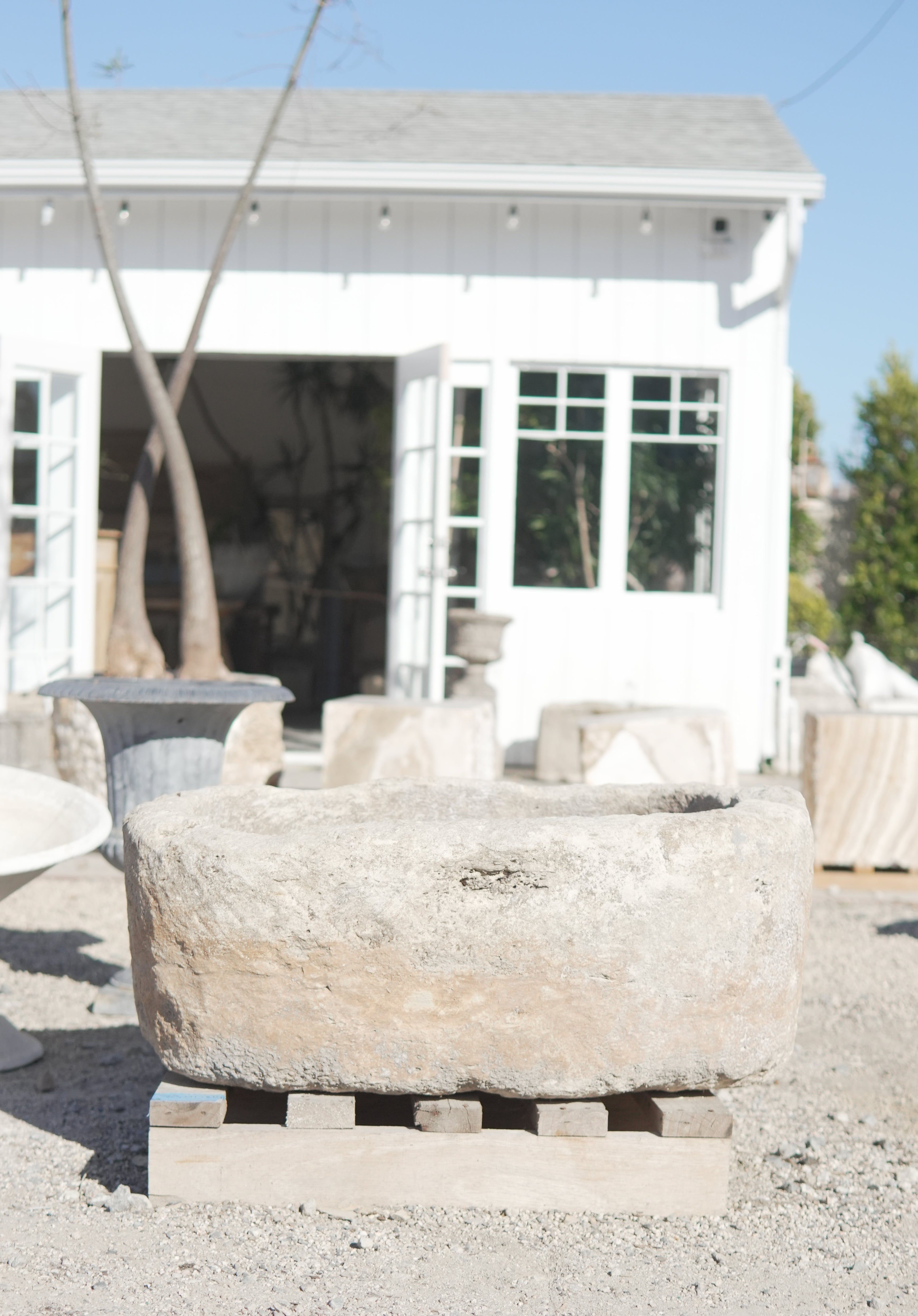 Antique Limestone Trough - Trouvaille Imports