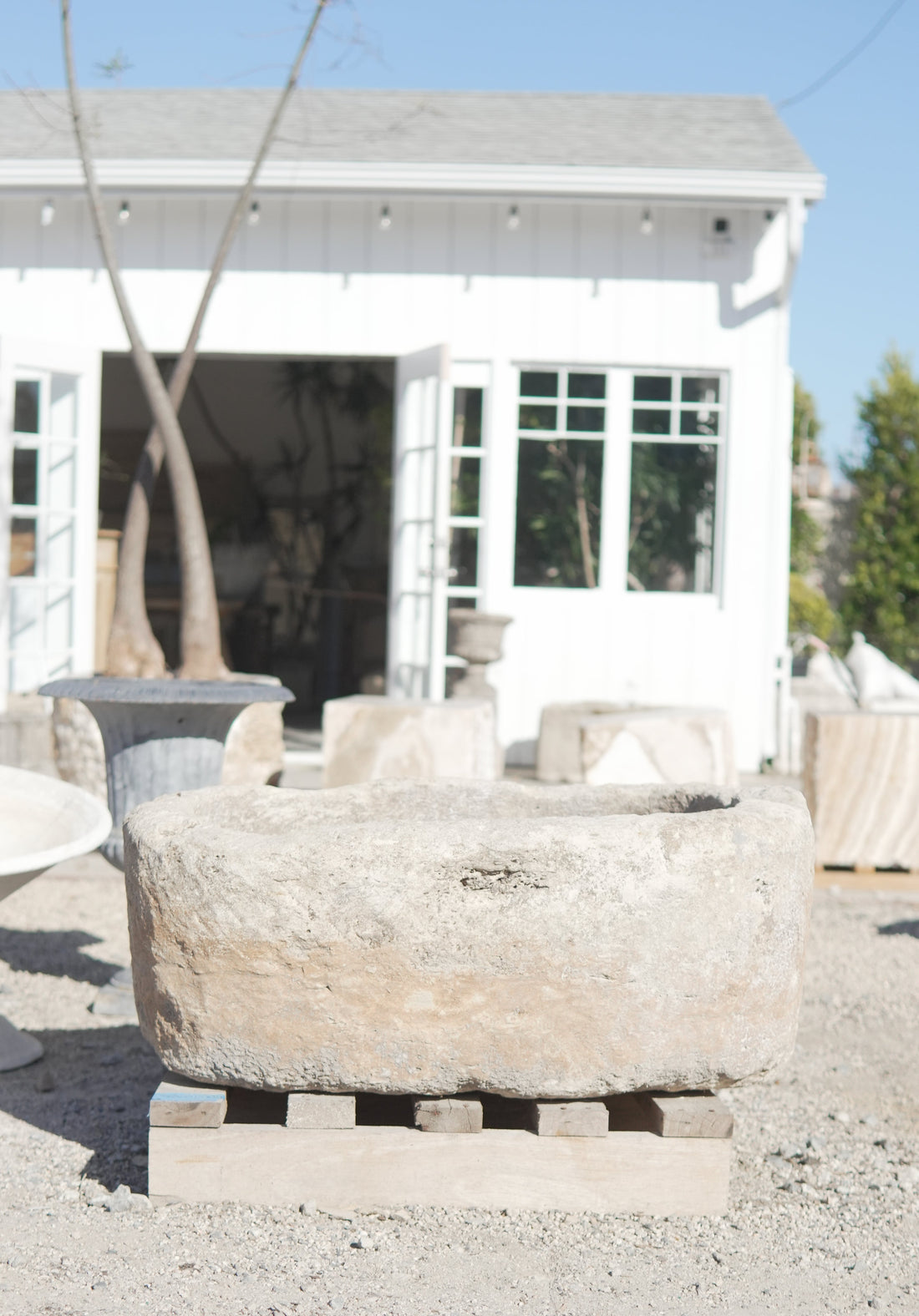 Antique Limestone Trough - Trouvaille Imports