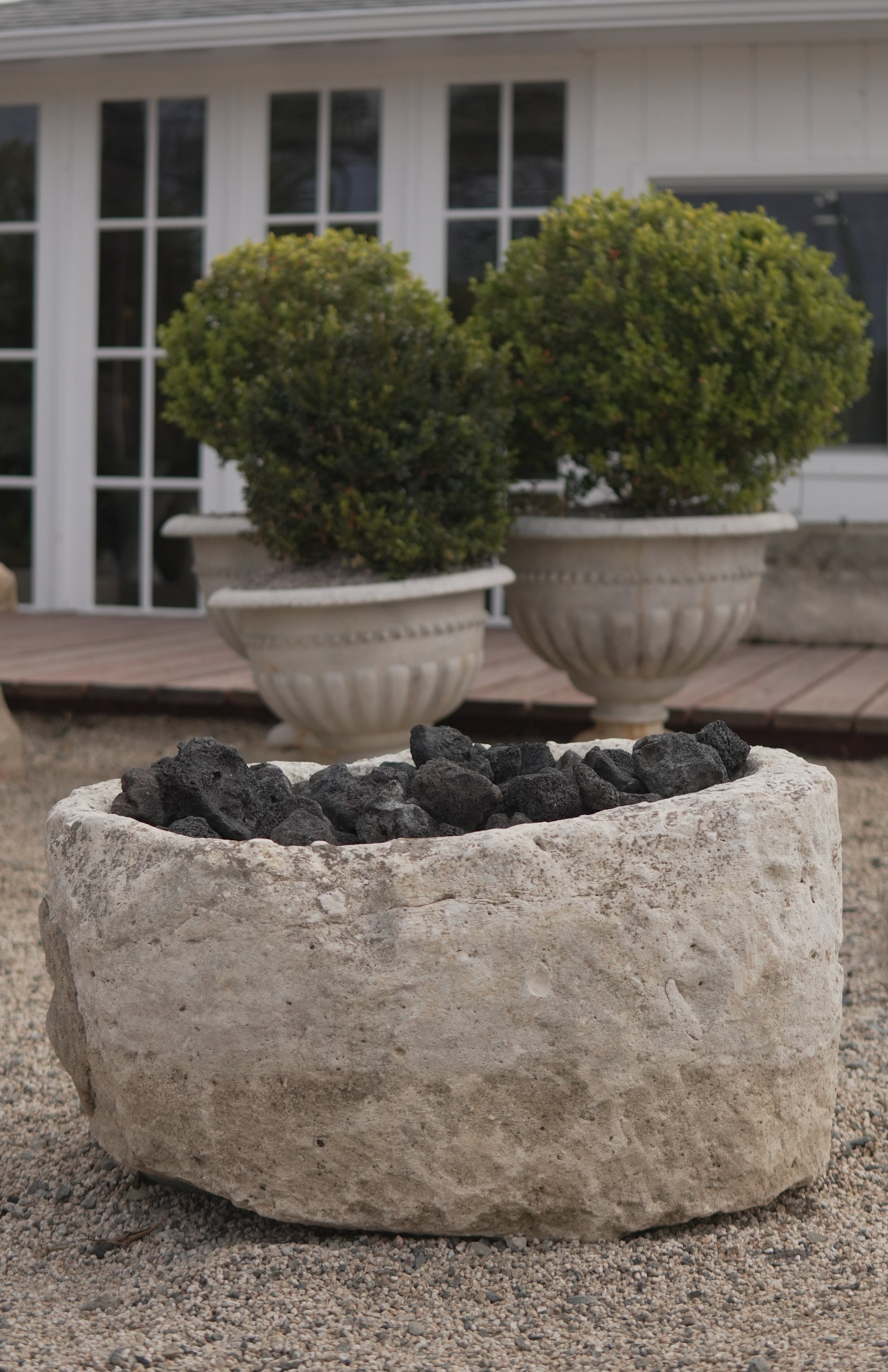 Vintage Limestone Firepit (31 × 23 × 18 in)