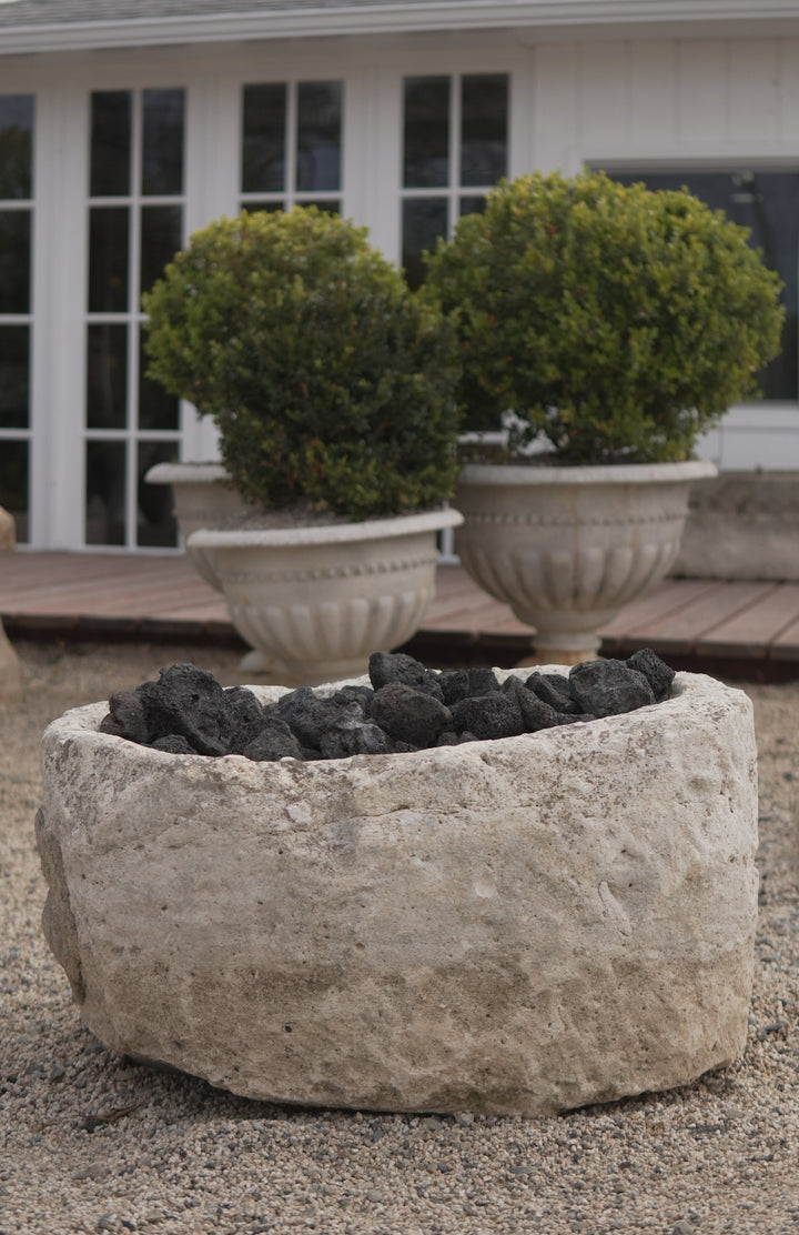 Vintage Limestone Firepit (31 × 23 × 18 in)