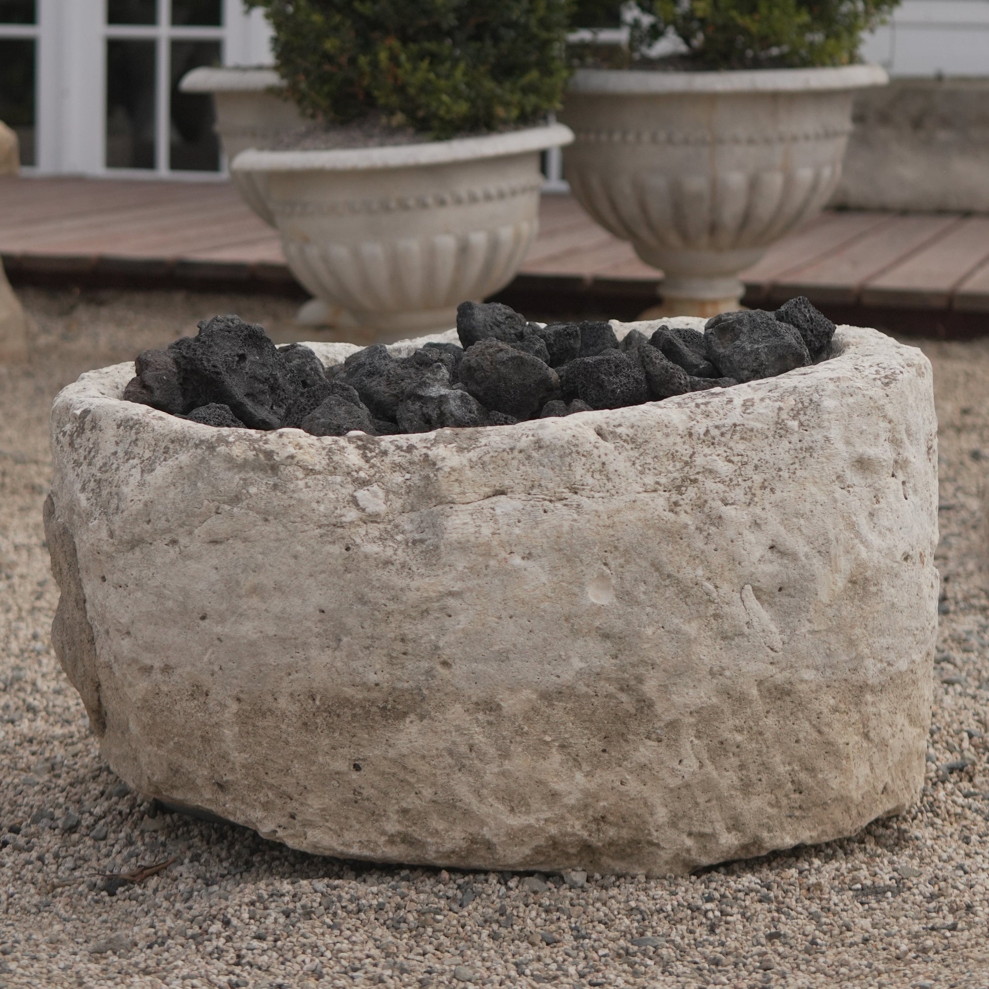 Vintage Limestone Firepit (31 × 23 × 18 in)
