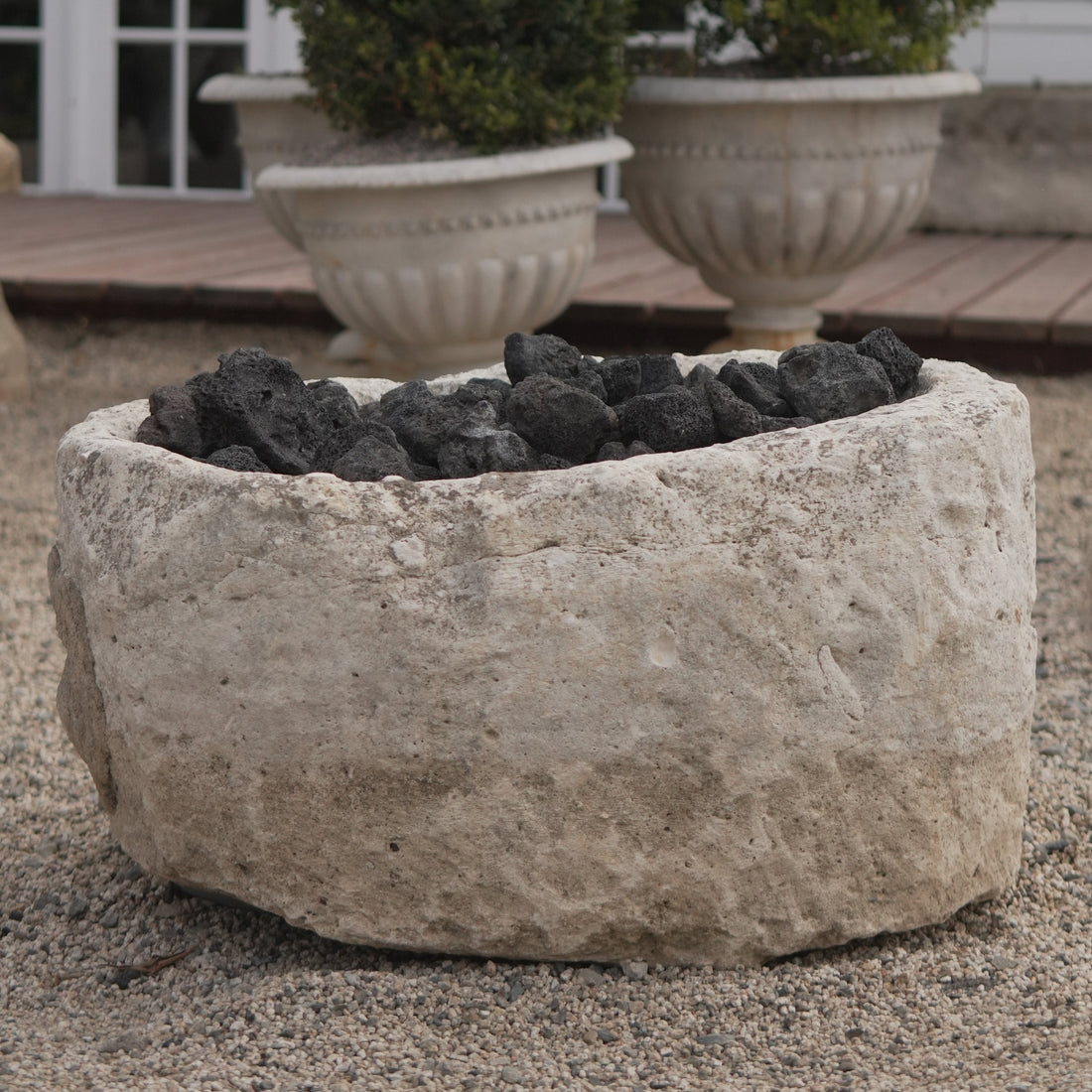 Vintage Limestone Firepit (31 × 23 × 18 in)