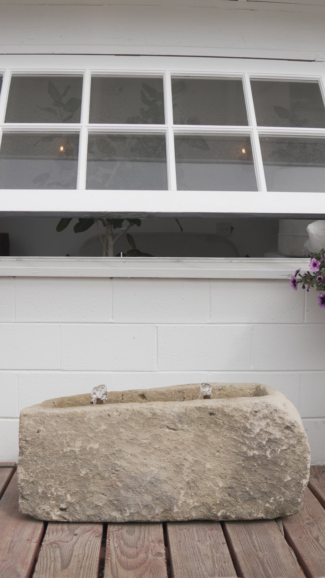 Antique Limestone Rectangular Fountain