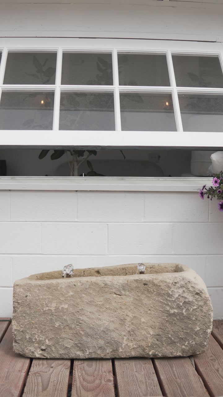Antique Limestone Rectangular Fountain