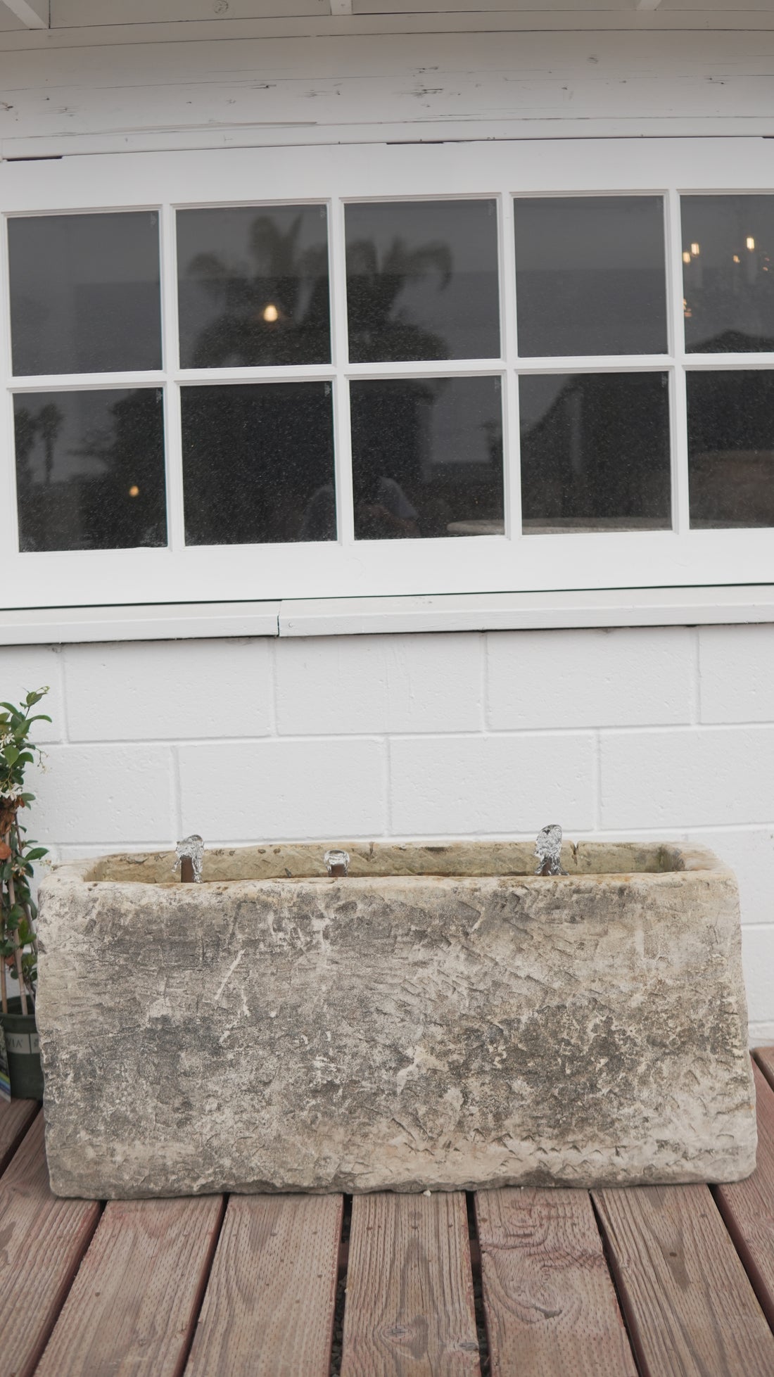Antique Limestone Rectangular Fountain