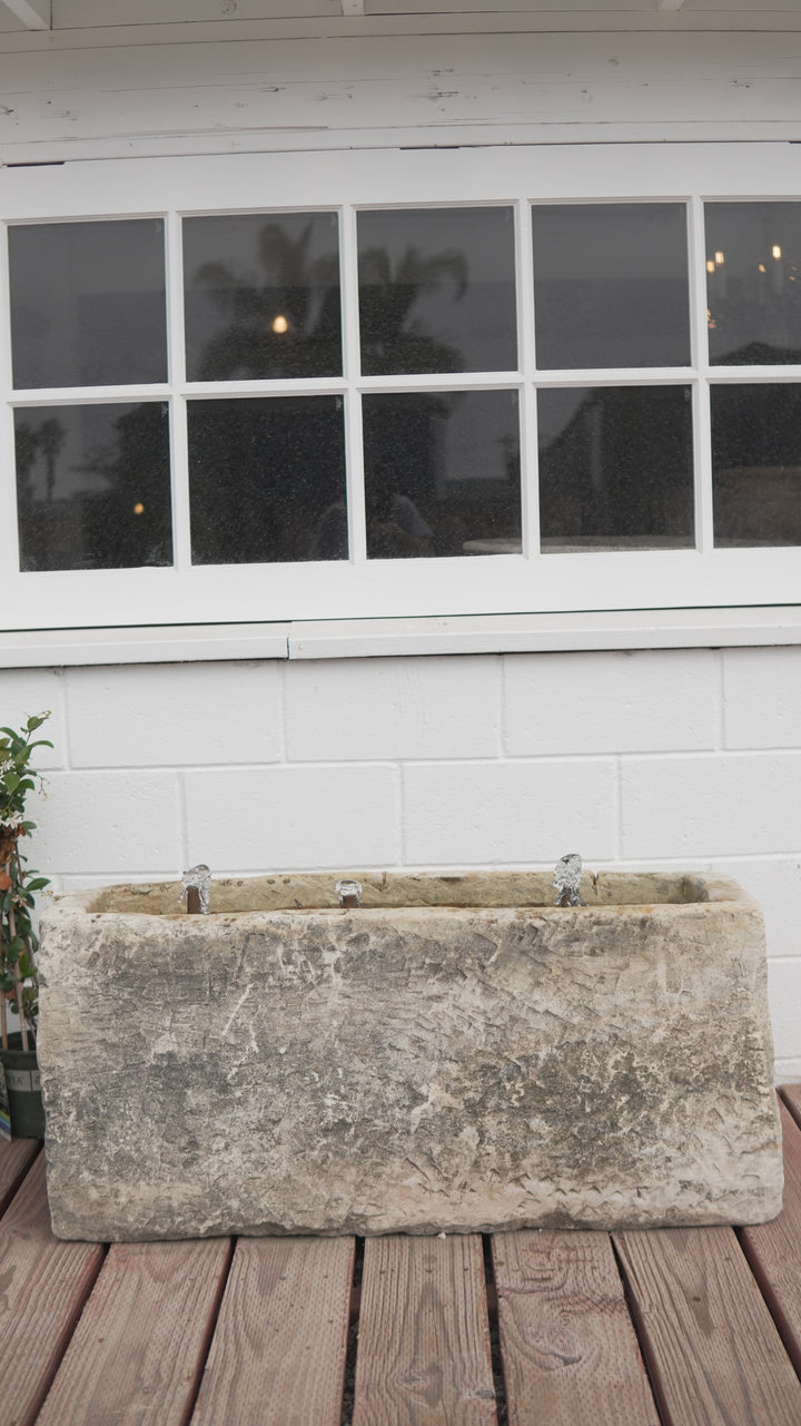 Antique Limestone Rectangular Fountain
