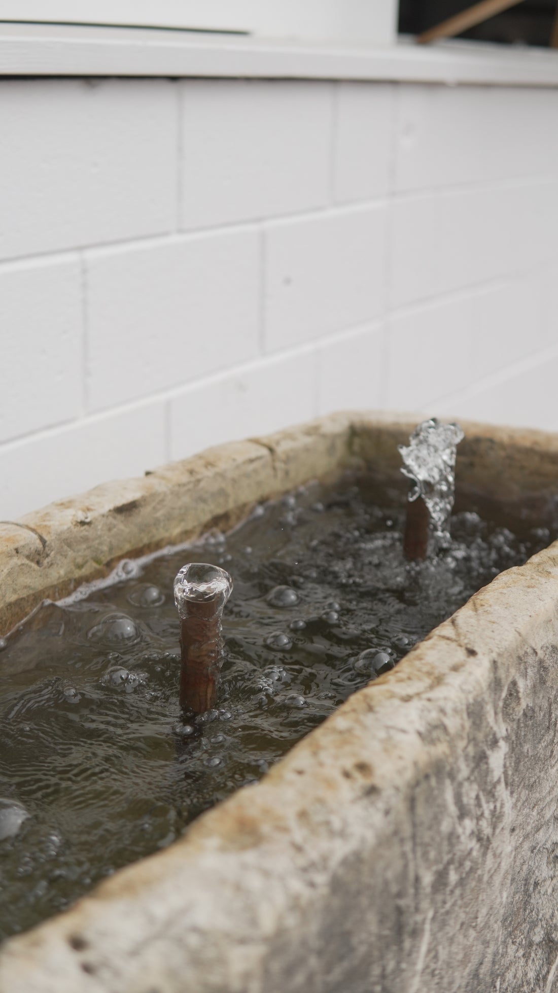Antique Limestone Rectangular Fountain