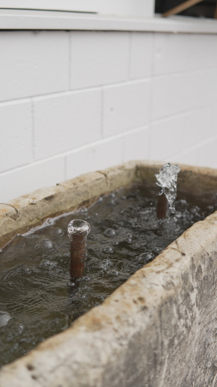 Antique Limestone Rectangular Fountain