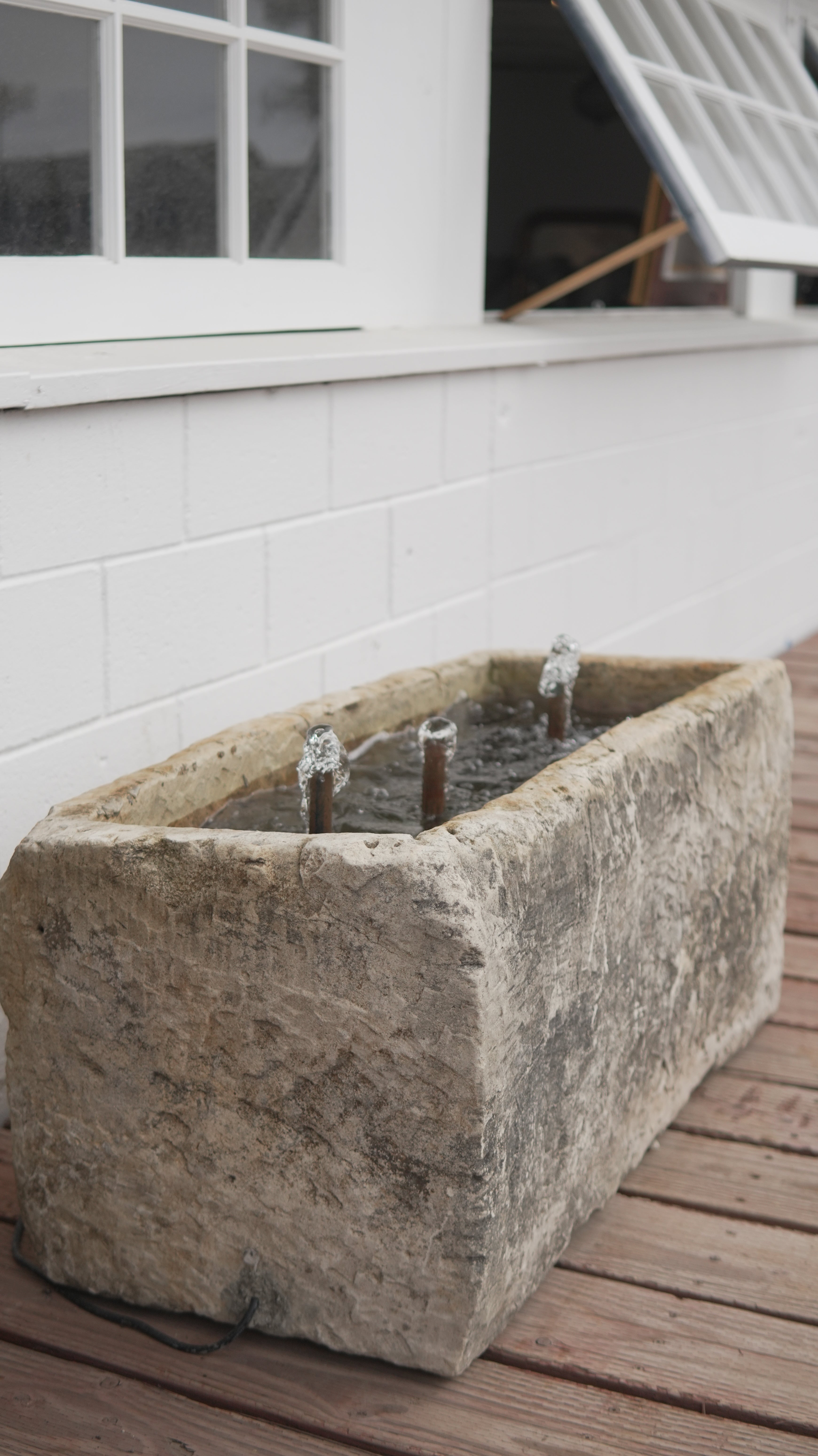 Antique Limestone Rectangular Fountain